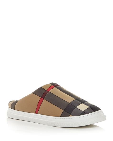 Burberry Women's Homie Quilted Vintage Check Slippers